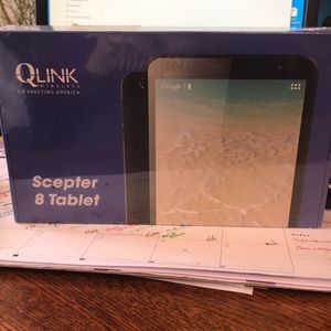QLink Sceptor 8 Tablet.  Android 11 RAM is 1GB and ROM is